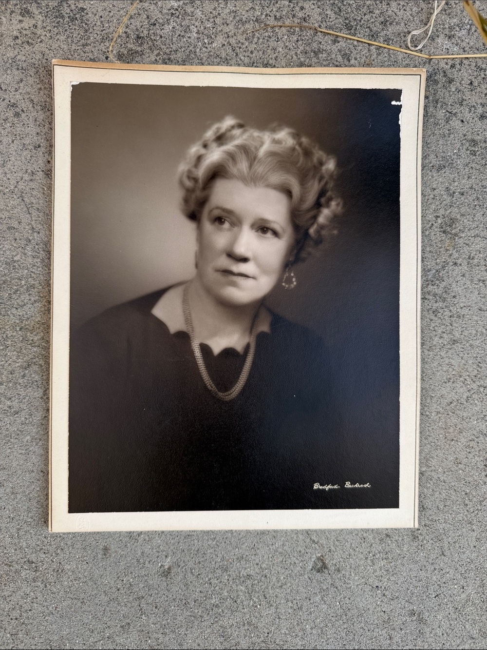 Vintage Black-and-White Portrait Photograph